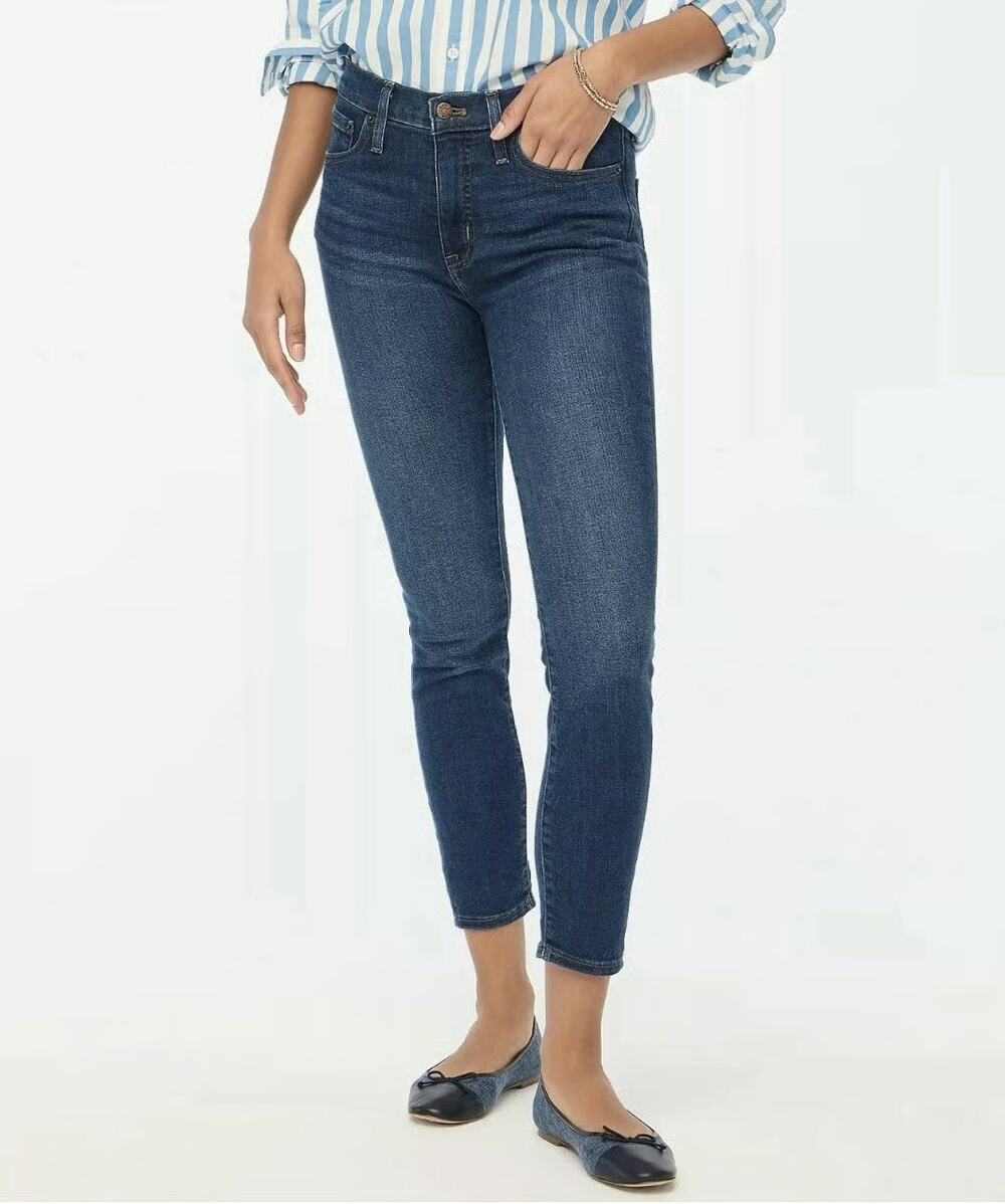 NWT J.Crew Factory Tall 9" Mid-Rise Skinny Jean In Signature Stretch 27 Tall